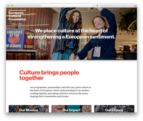 ECF v2 WordPress theme - culturalfoundation.eu