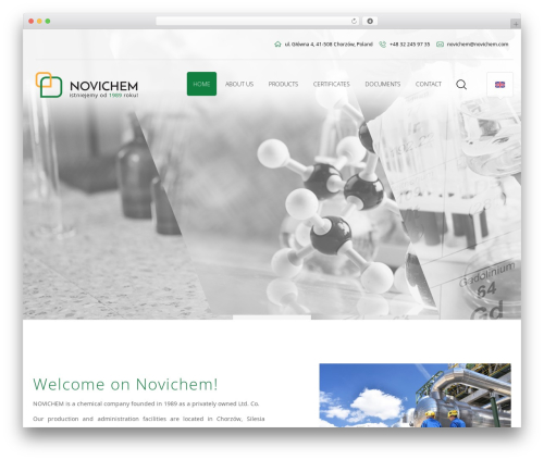 Novichem WordPress theme - novichem.com