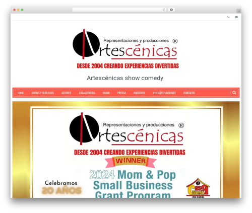 Resolution theme WordPress - showcomedy.com.co