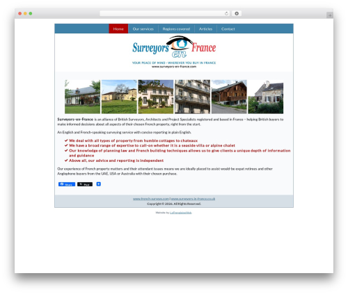 SEF WordPress theme - surveyors-en-france.com