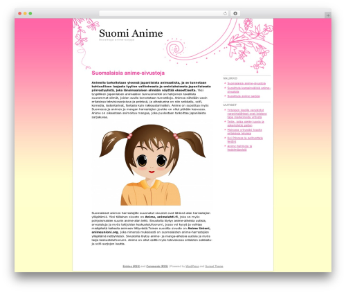 Theme WordPress Sunset Theme - suomi-anime.net