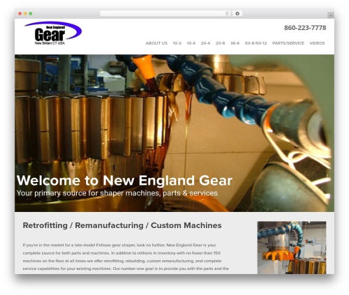 WordPress theme Create - newenglandgear.com