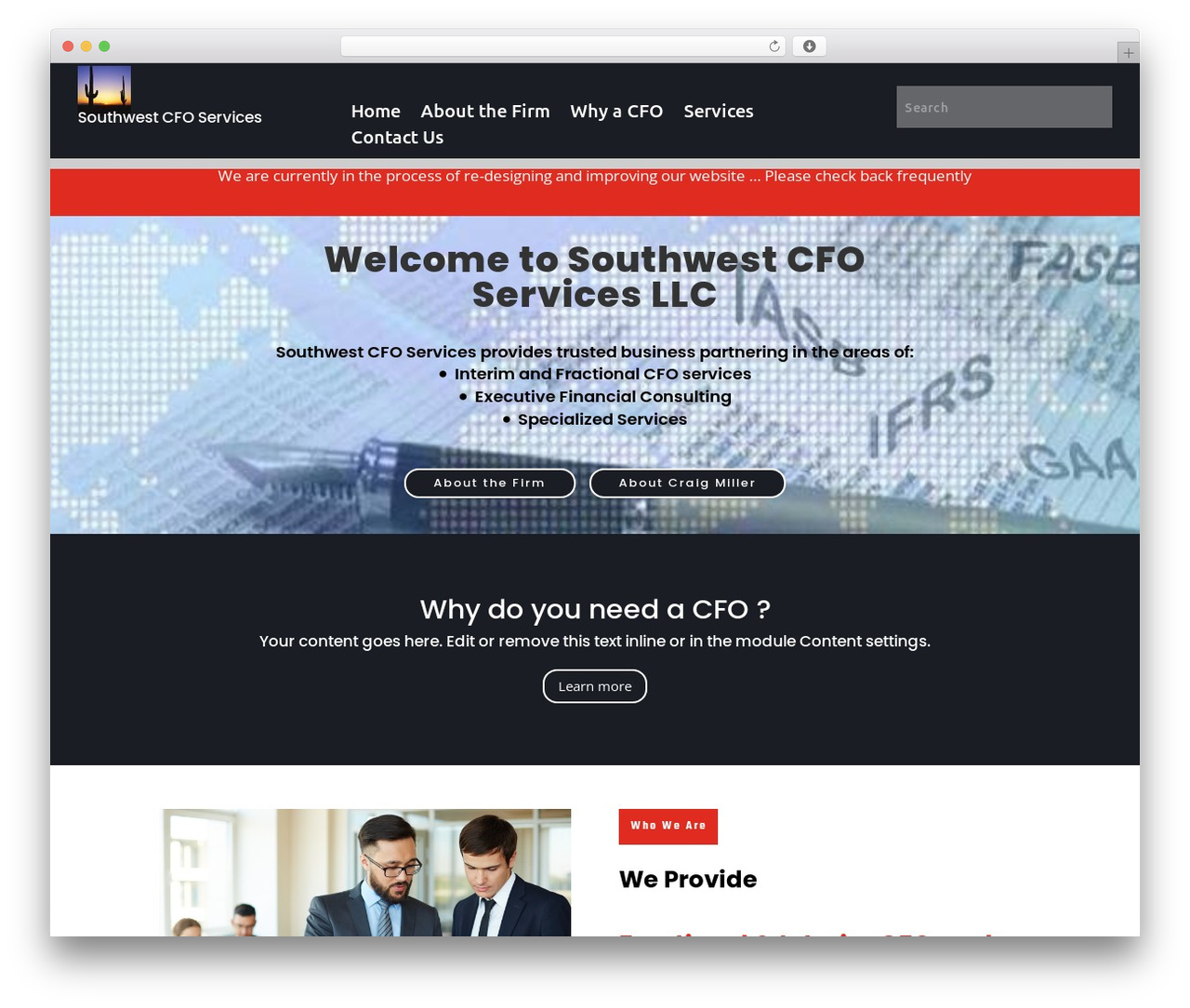 WordPress theme Divi - swcfo.com