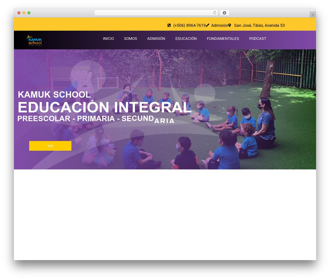 WordPress theme Hello Elementor - kamukschool.ed.cr