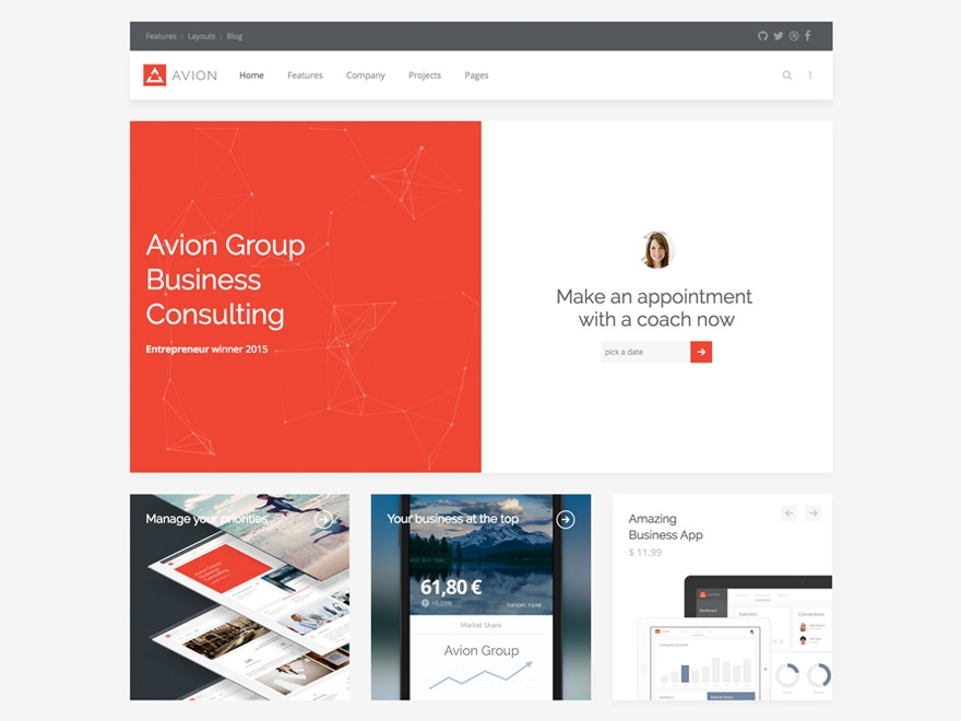 Avion WordPress theme
