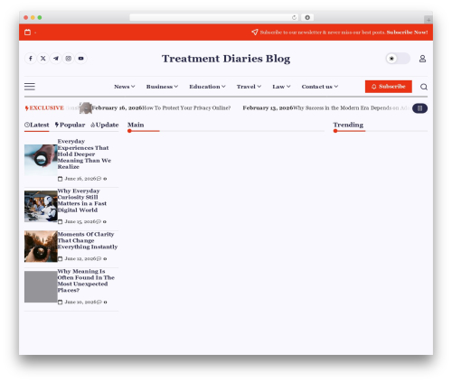 Blogsy theme WordPress - treatmentdiariesblog.com