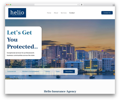 Modak WordPress theme - helioinsurance.com