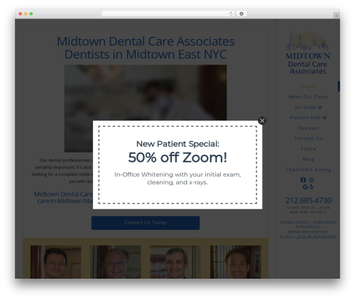 Pro theme WordPress - www.midtowndentalcareassociates.com