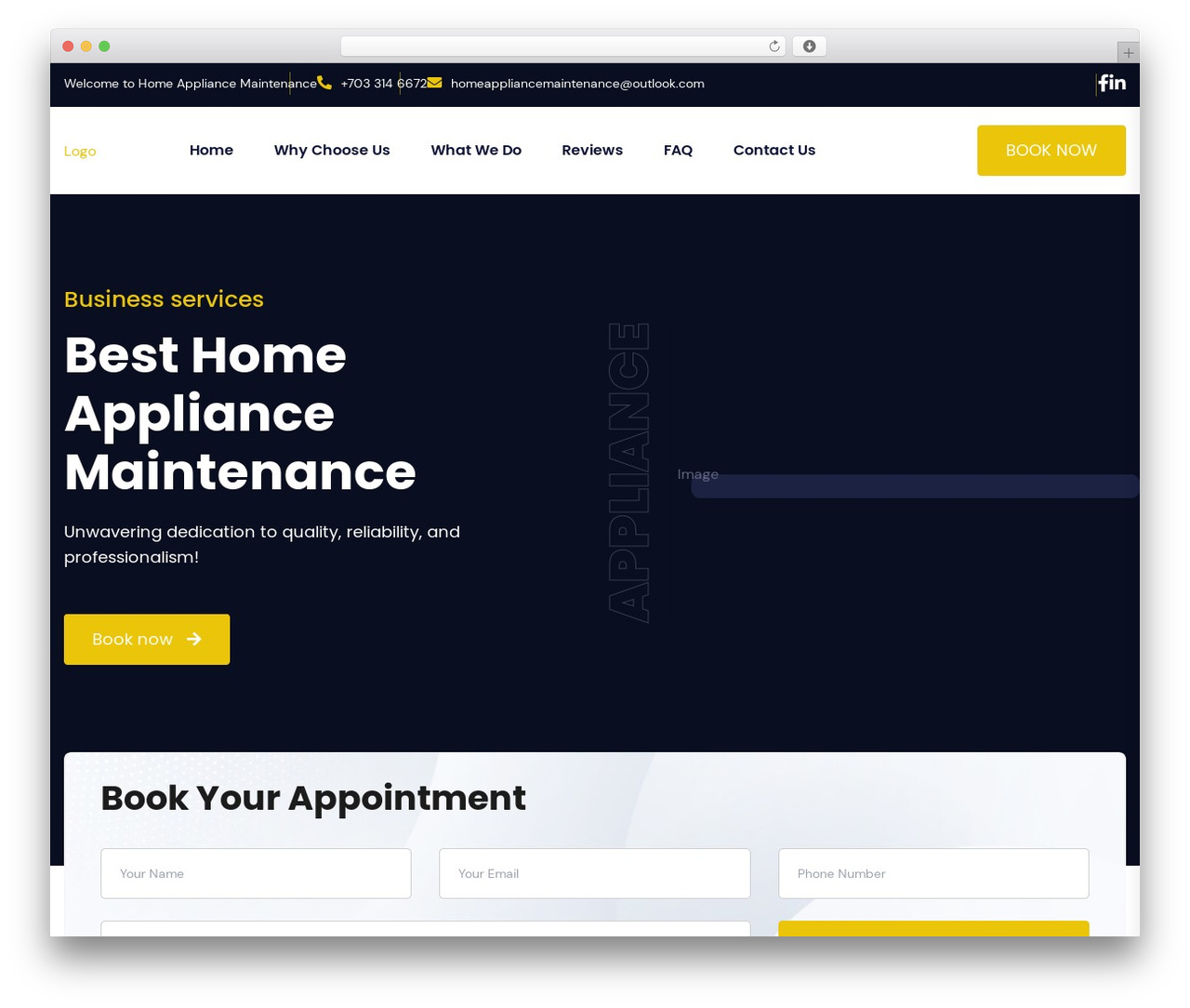 Roofx WordPress theme - homeappliancemaintenance.com