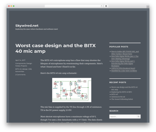 Slimpack WordPress plugin - skywired.net/blog