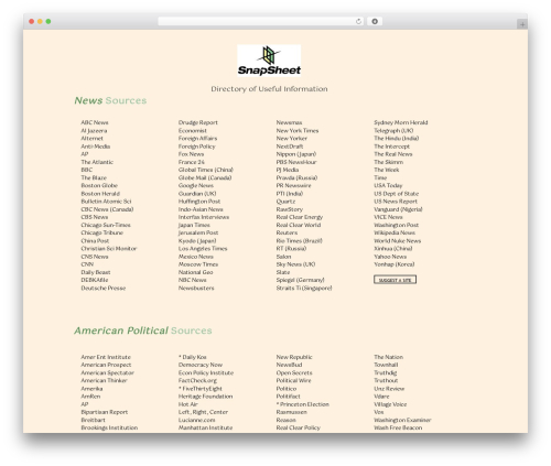 Snapsheet Theme WP theme - snapsheet.com