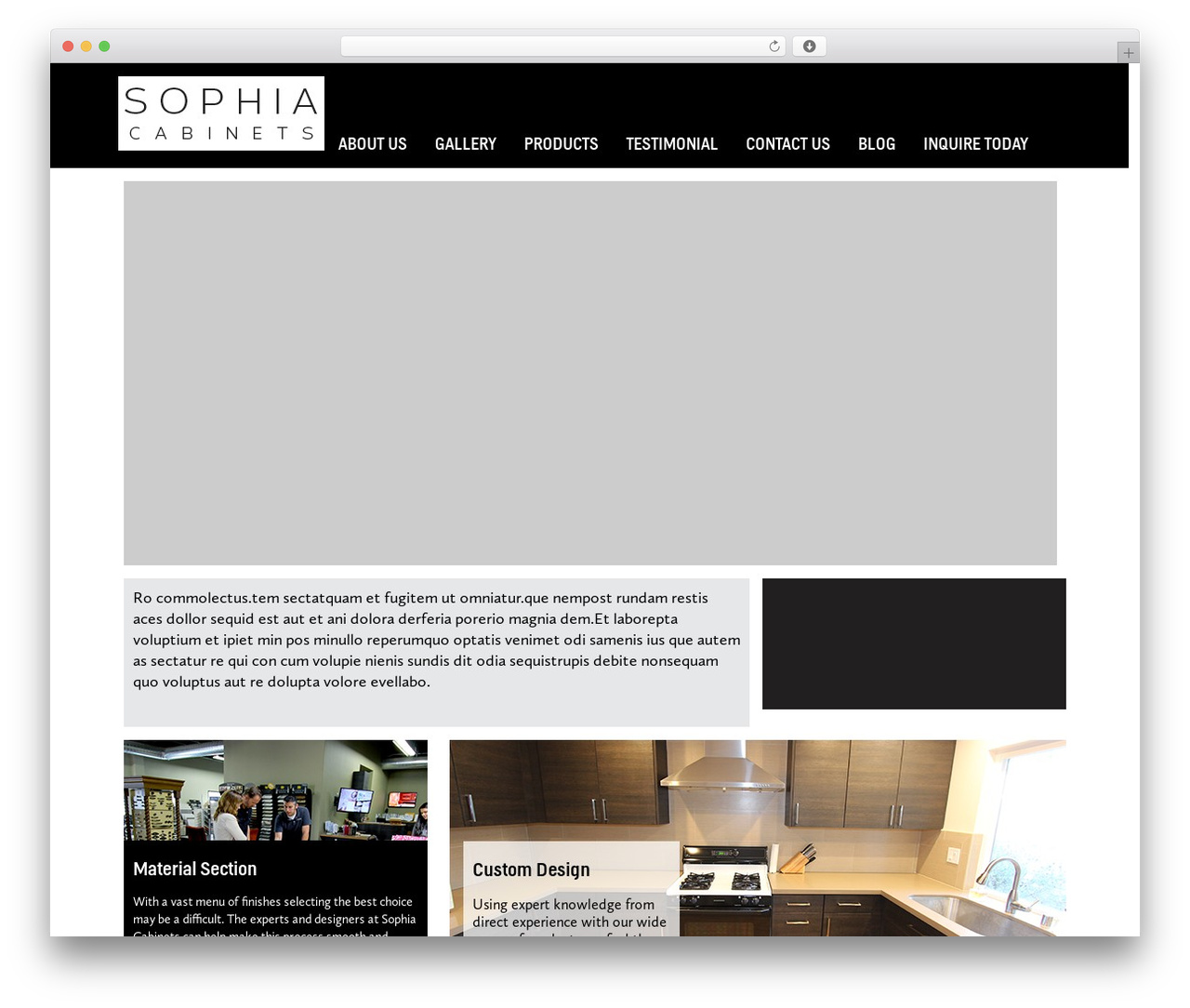 Sofia theme theme WordPress - sophialinecabinets.com