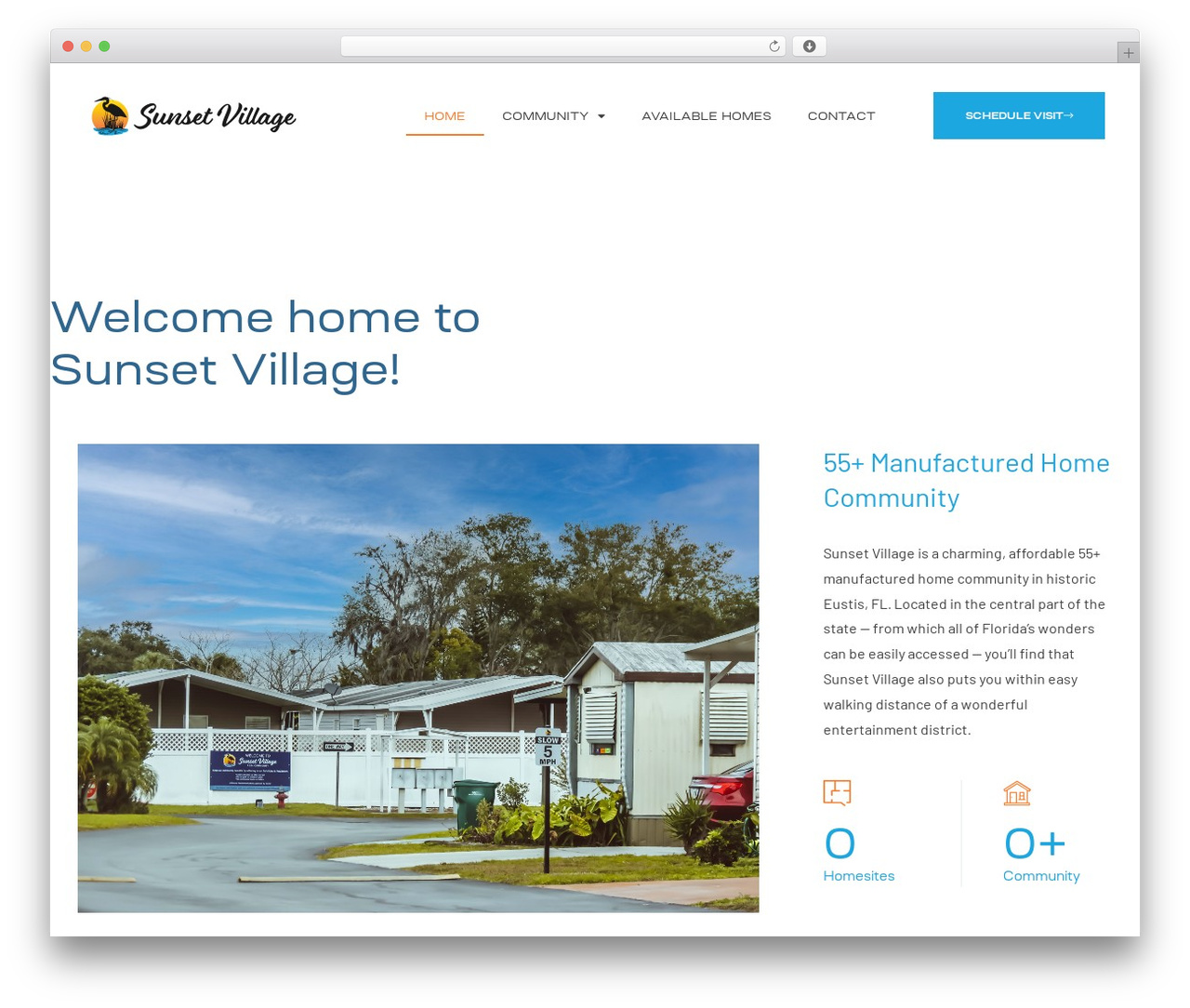 Spacey theme WordPress - sunsetvillagefl.com