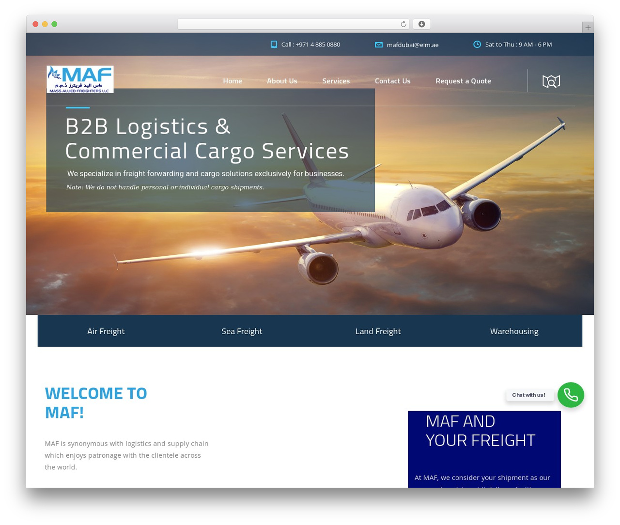 Transcargo theme WordPress - mafdxb.com