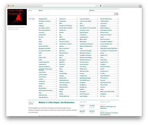WordPress theme Basic Maths - sevendeadlysynapses.com