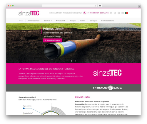 WordPress theme Flawless - sinzatec.es