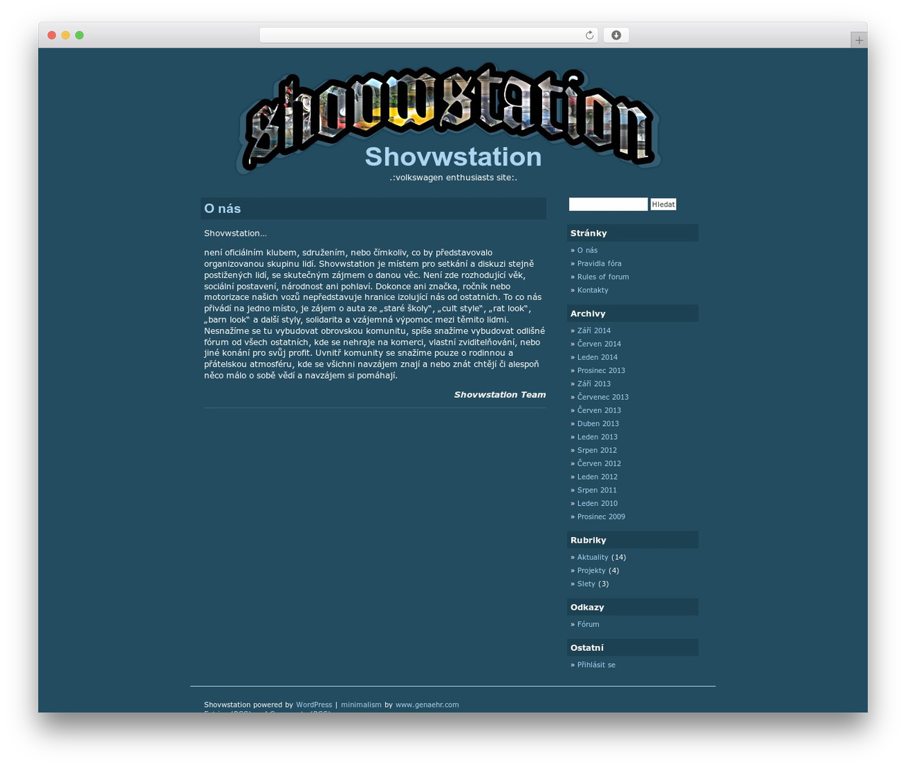 WordPress theme minimalism - shovwstation.cz/wordpress WordPress theme minimalism - shovwstation.cz/wordpress