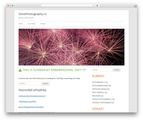 WordPress theme Tiny Framework - stockphotography.cz