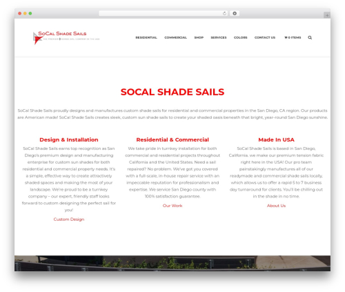 Artcore WordPress theme - shadesails.biz