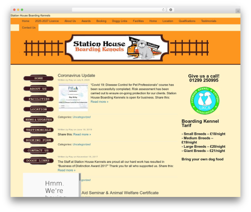 Catalyst WordPress theme - stationhsekennels.com