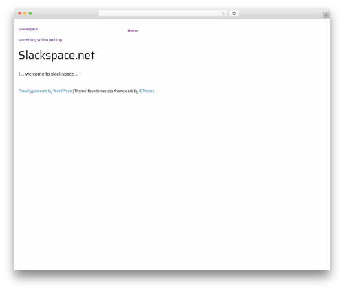 Foundation CSS framework WP theme - slackspace.net Foundation CSS framework WP theme - slackspace.net