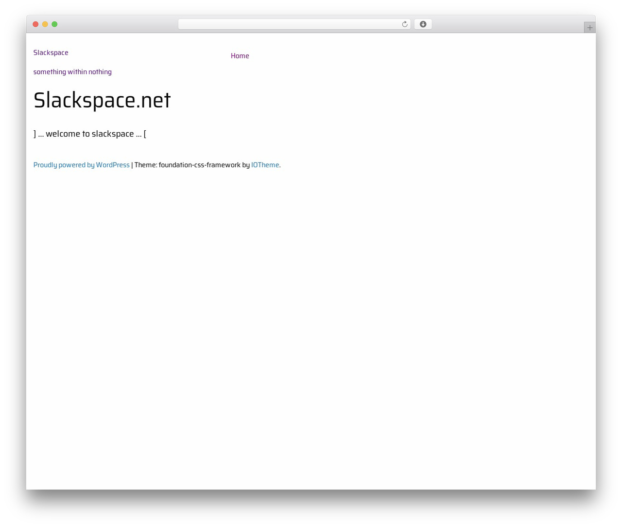 Foundation CSS framework WP theme - slackspace.net