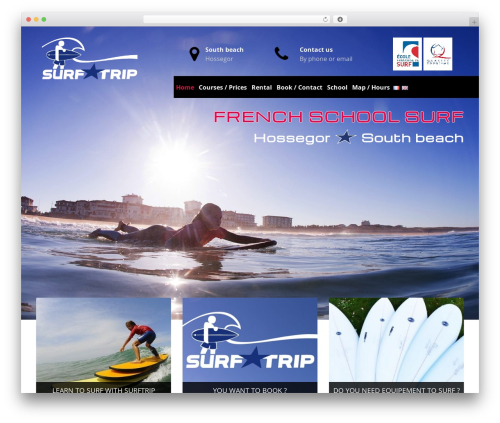 WordPress website theme Surftrip Theme - surftrip.fr