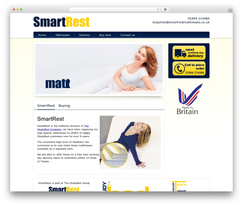 WP theme Studybed - smartrestmattresses.co.uk