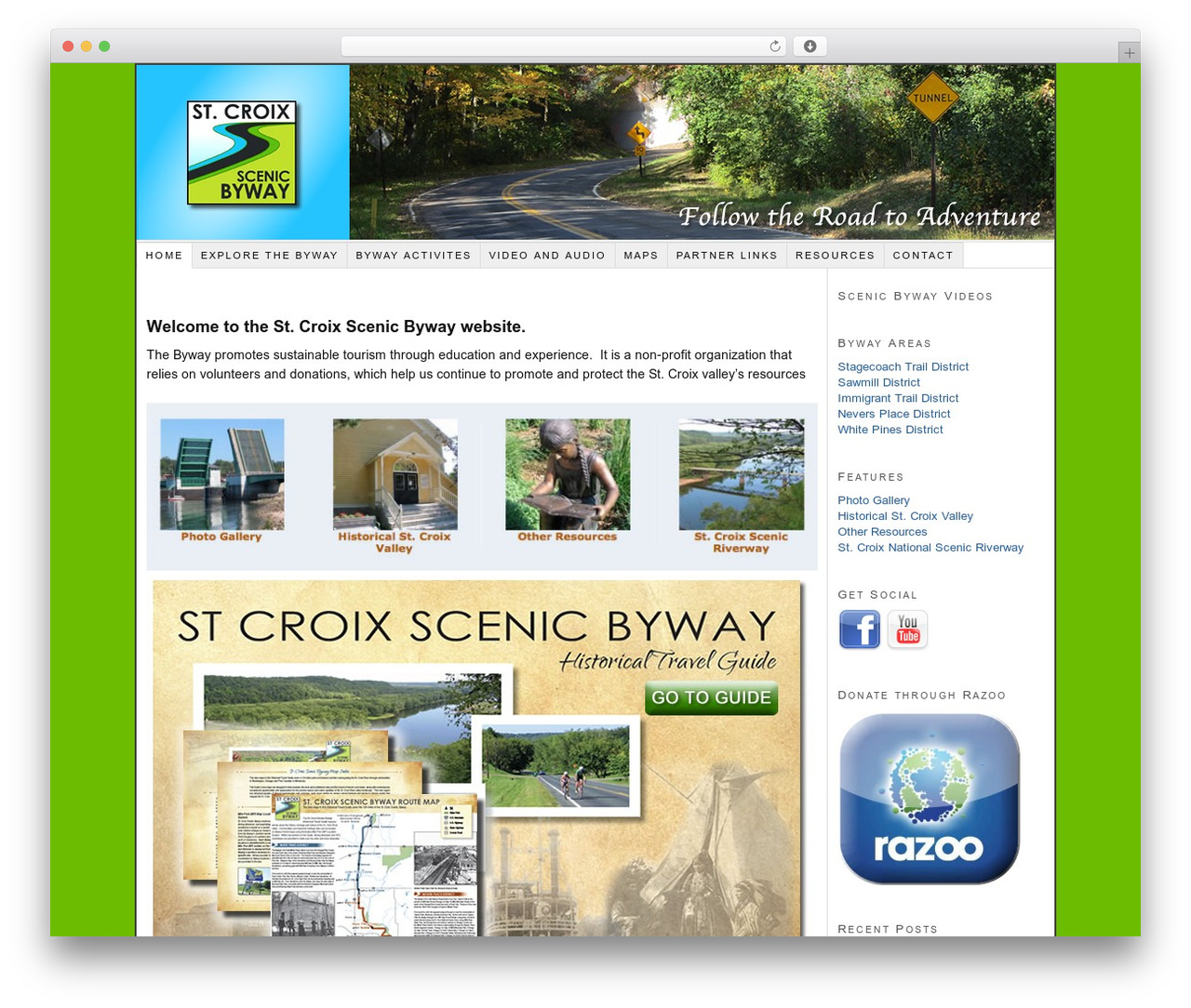 WP theme Thesis - stcroixscenicbyway.org
