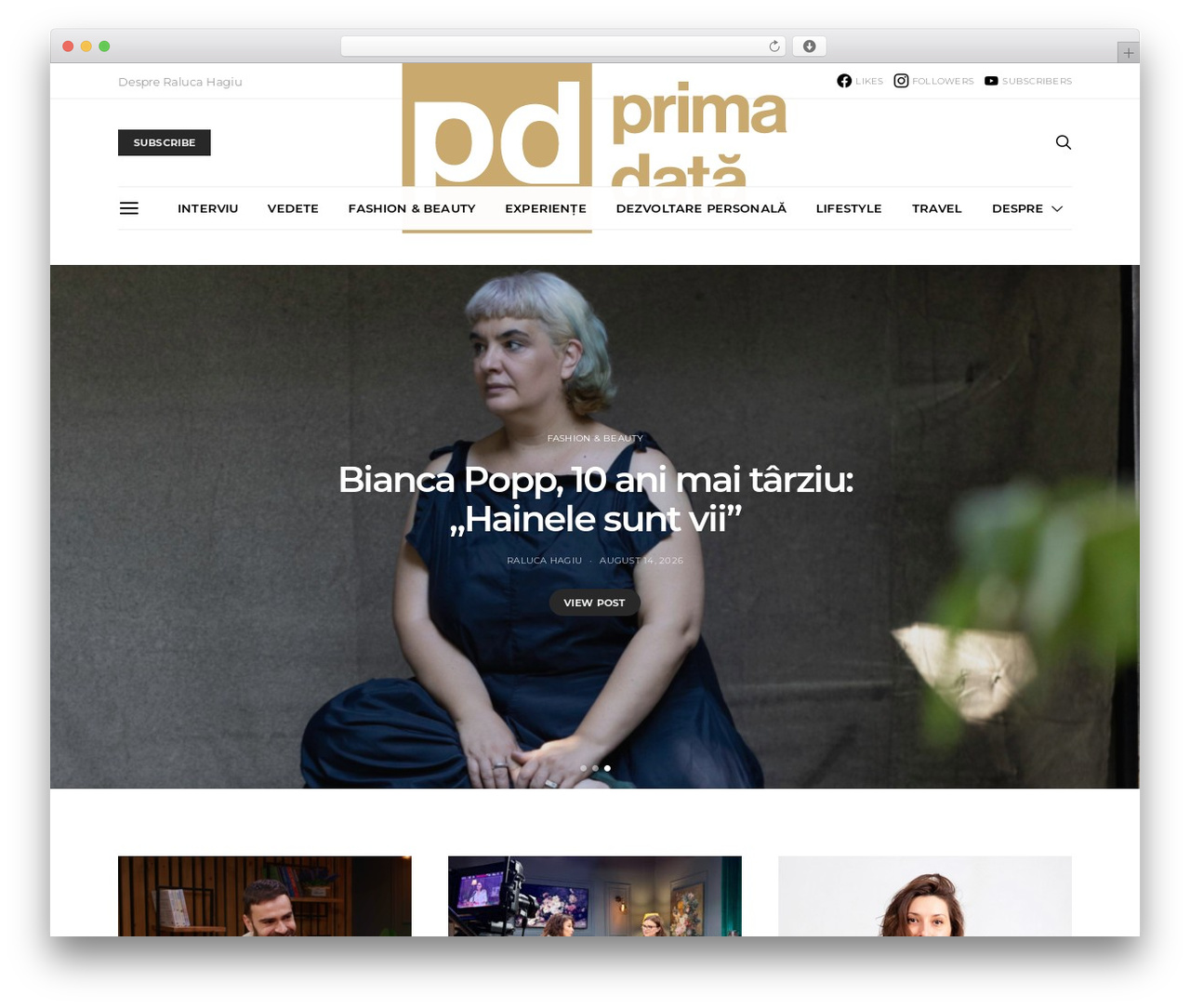 Authentic WordPress theme design - www.ralucahagiu.ro