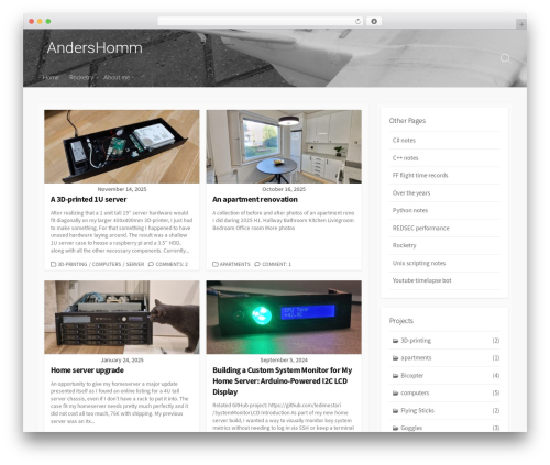 Coldbox WordPress theme - andershomm.com
