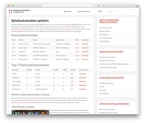 Devion theme WordPress - spielautomatenspielen.net
