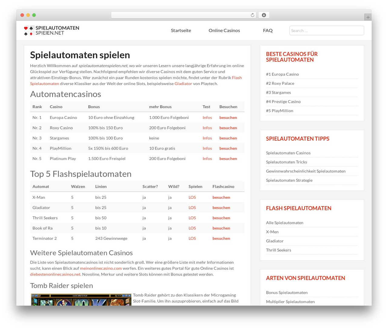 Devion theme WordPress - spielautomatenspielen.net