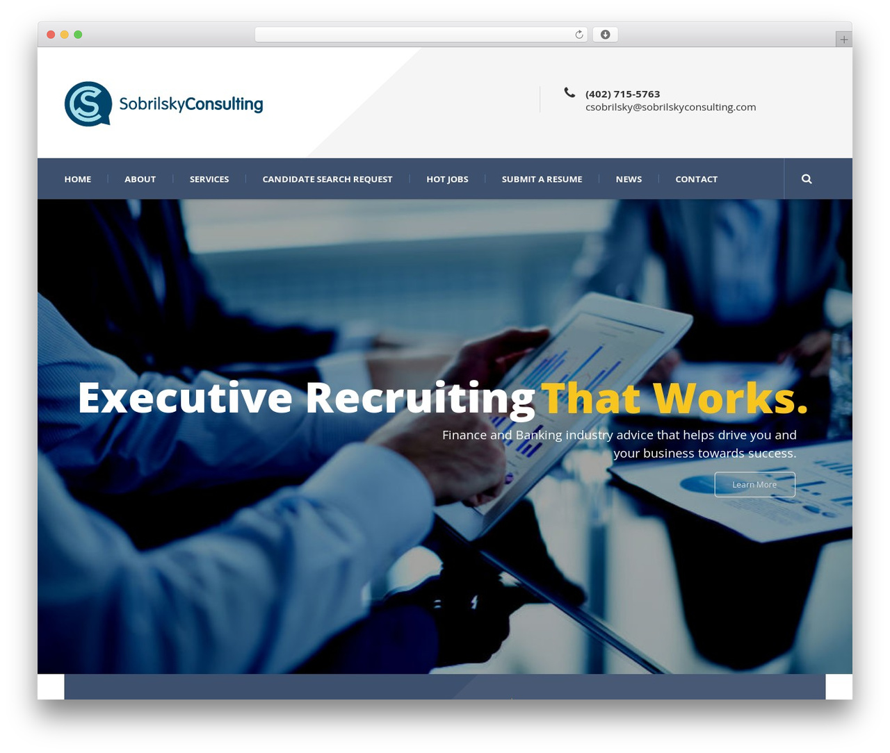 Mega Project WordPress theme - sobrilskyconsulting.com