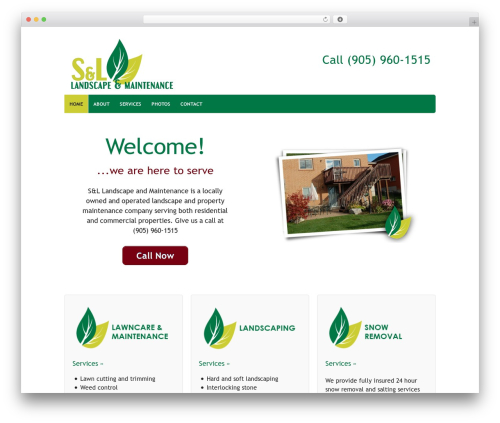 Responsive WordPress page theme - sllandscaping.ca