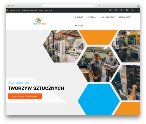 WordPress website theme Dustra - kor-plast.pl