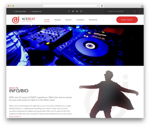 WP theme AceBeat - nxtlvl.dj