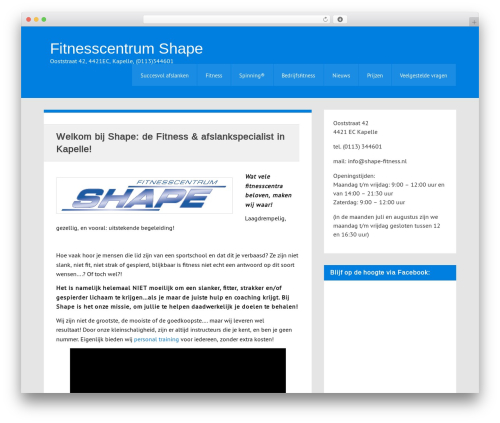 zeeVision WordPress theme - shape-fitness.nl