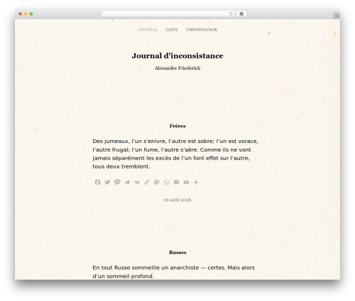 Davis top WordPress theme - journaldinconsistance.ch