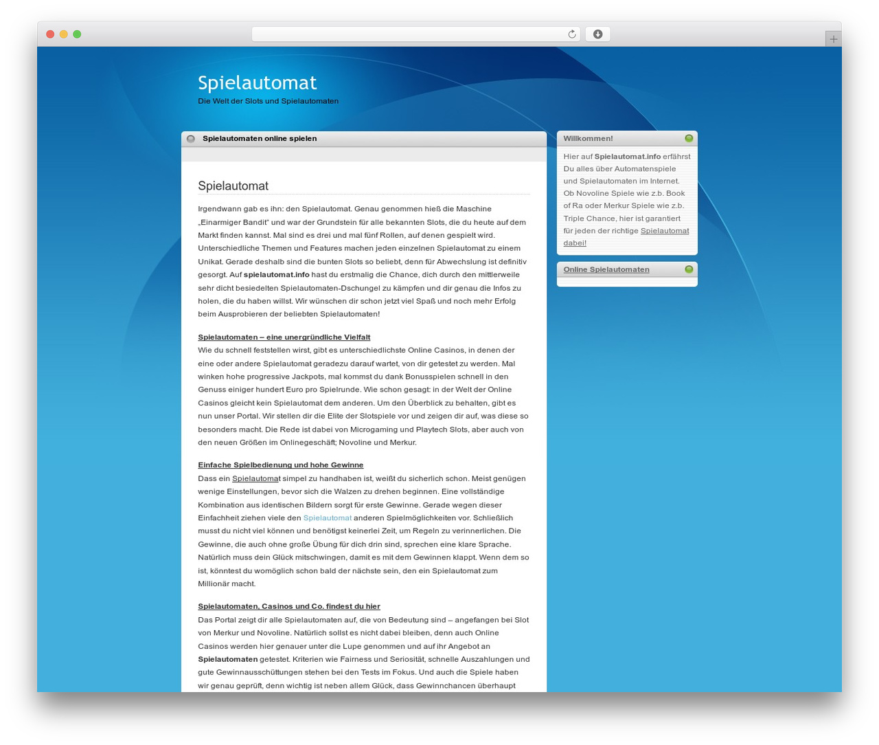 WordPress website theme iTheme - spielautomat.info WordPress website theme iTheme - spielautomat.info