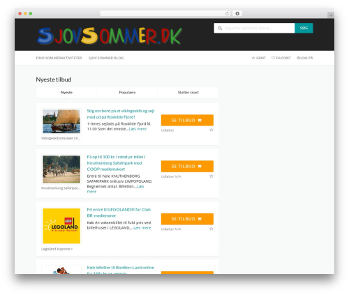 WP Coupon WordPress theme - sjovsommer.dk