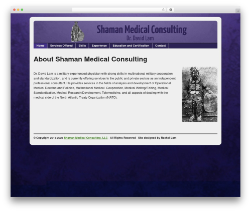 Genesis WordPress theme design - shamanmedicalconsulting.com