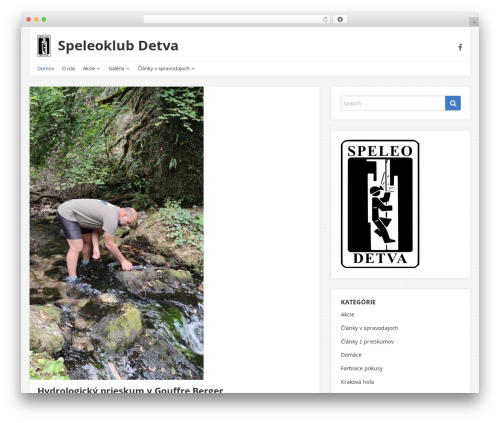 NEBlue theme WordPress - speleodetva.sss.sk