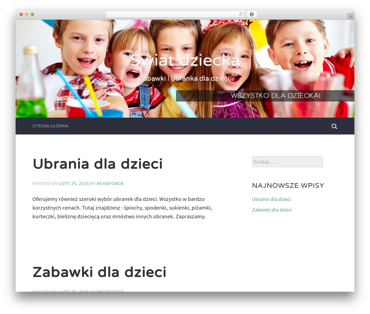 Accent theme WordPress - swiatdziecka.com