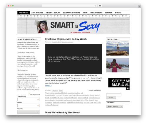 Coraline WordPress blog template - smartissexyblog.com