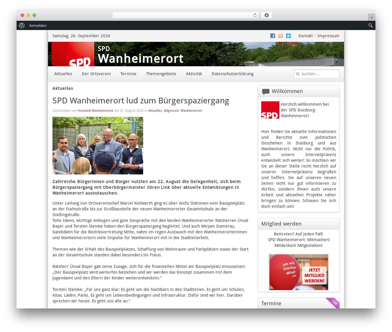iSPD theme WordPress - spd-wanheimerort.de