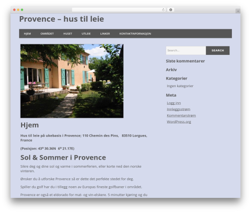 Minimize WordPress theme - sydfrankrike.no