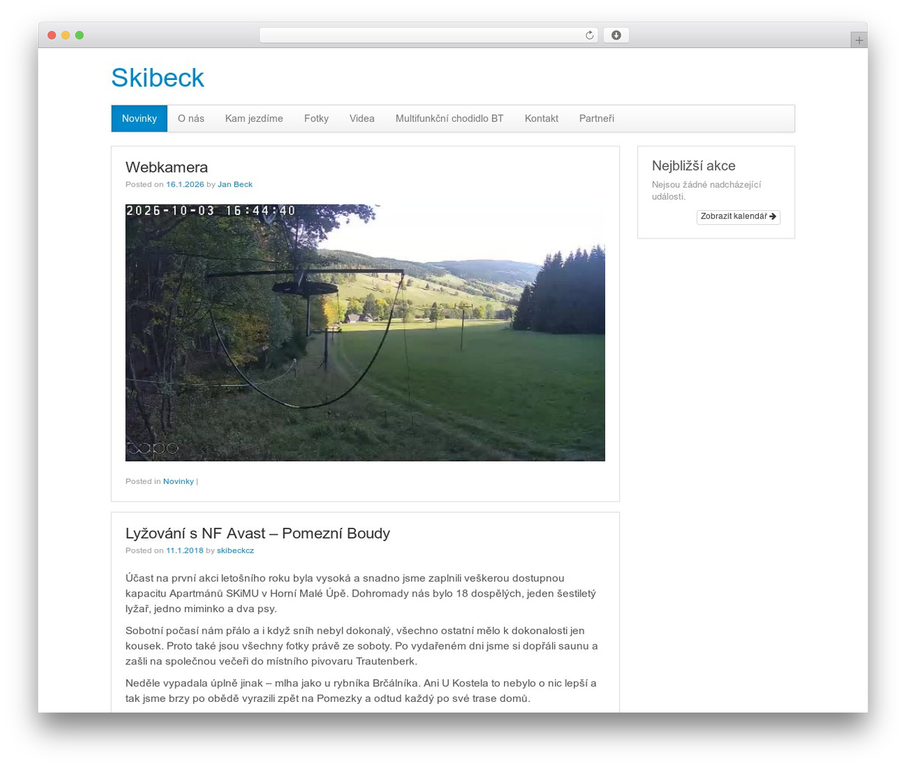 Response top WordPress theme - skibeck.cz