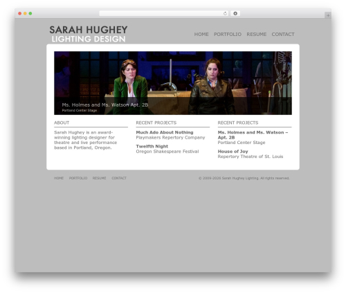 SimpleFolio WP theme - skhugheylighting.com