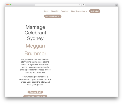 Theme WordPress Divi - sydneycelebrantservices.com